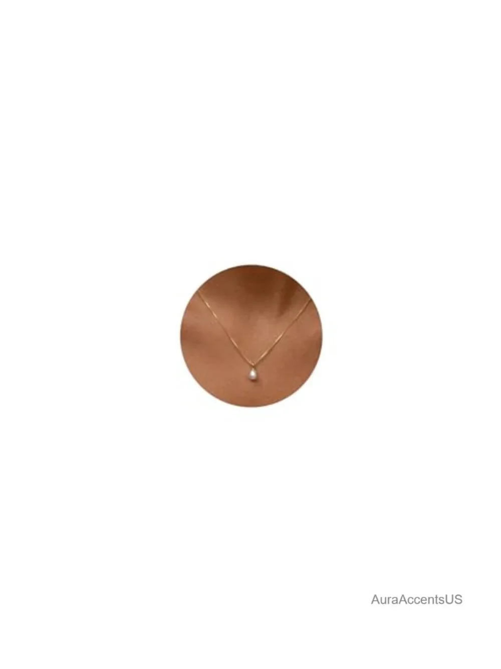 14K Gold Plated Freshwater Pearl Pendant Necklace for Women, Dainty Layered